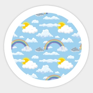 Rainbow and Clouds Sticker